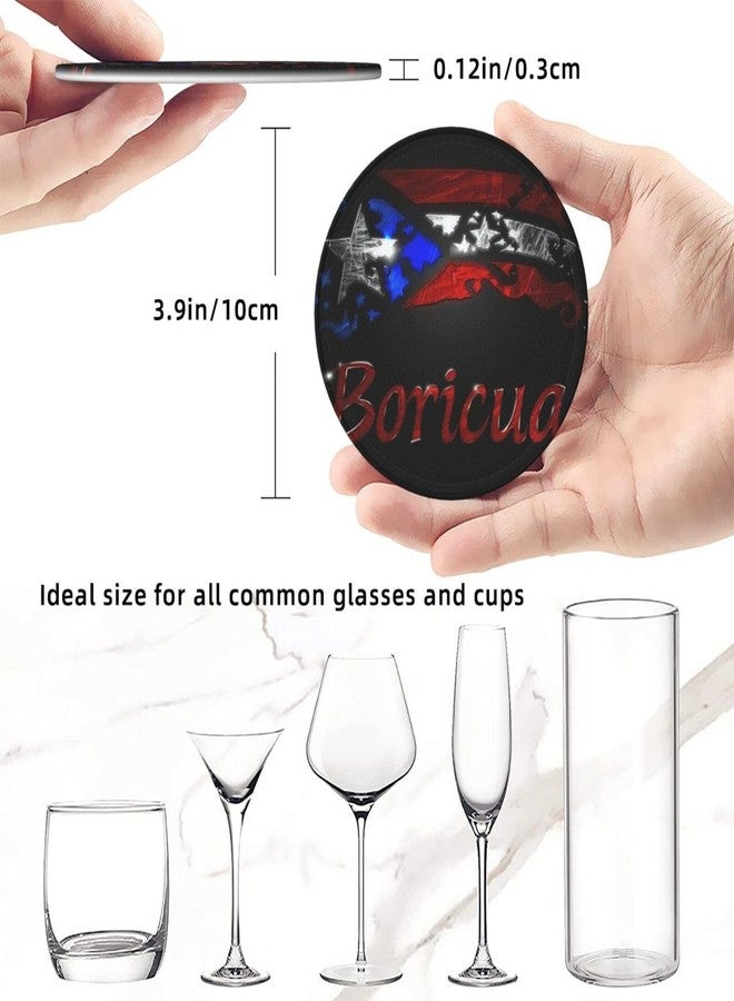 AIMASTZ Puerto Rico Drinks Coasters With Holder, Suitable For Kinds Of Cups, Set Of 6 - Image 5